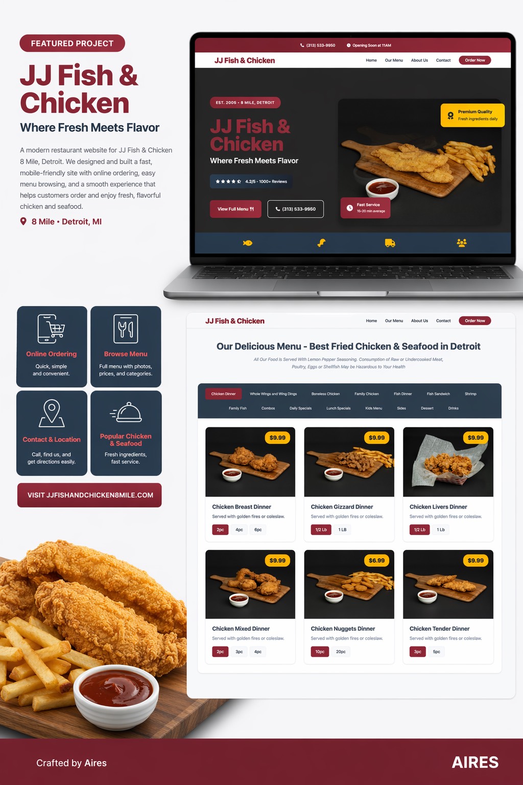 JJ FISH & CHICKEN — 8 MILE